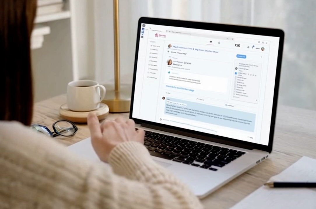 Woman spending time on WigCircle.com website